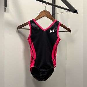 Pretty pink and black GK leotard Youth large!
